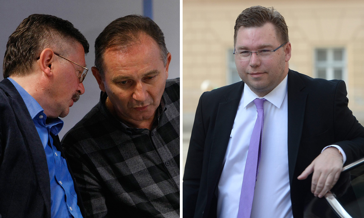 Vilim Ribić i Mladen Novosel (lijevo), Marko Pavić (desno)