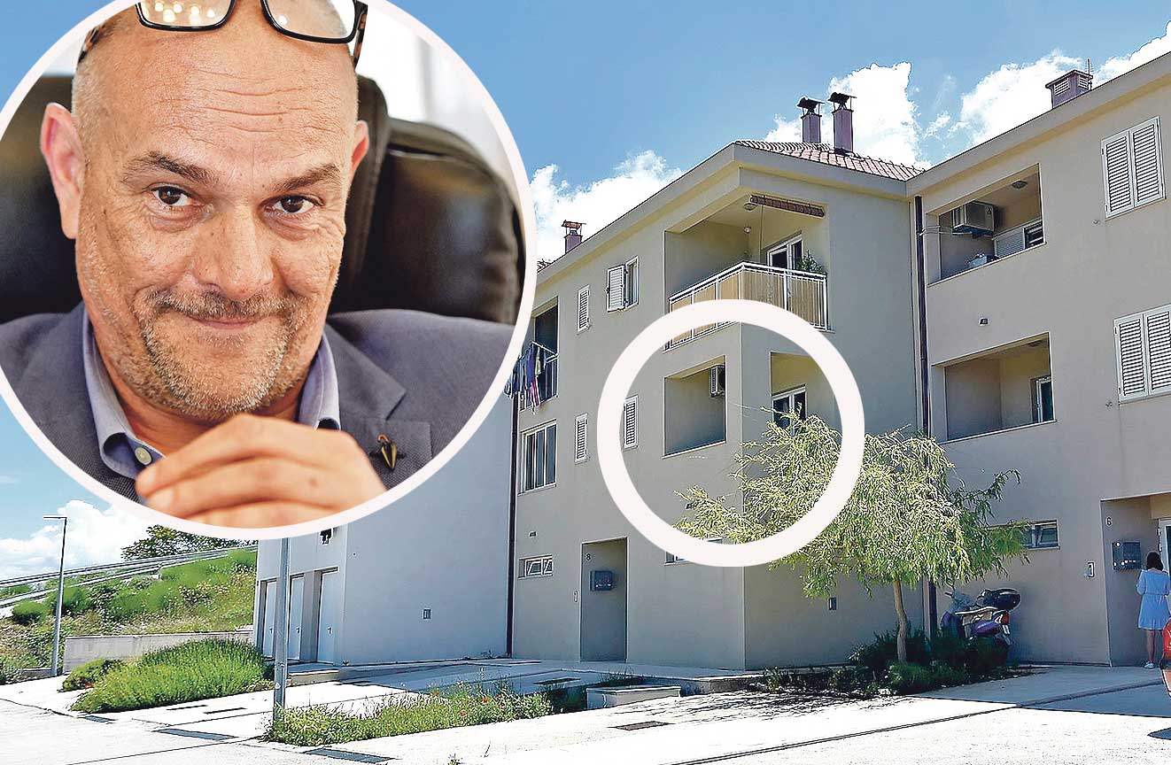 Svemir Obilinović ( u krugu) i stan na prvom katu koji se iznajmljuje