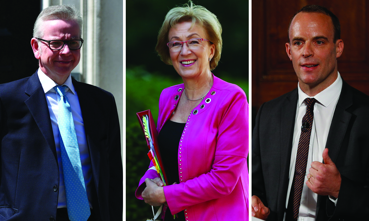Michael Gove, Andrea Leadsom i Dominic Raab
