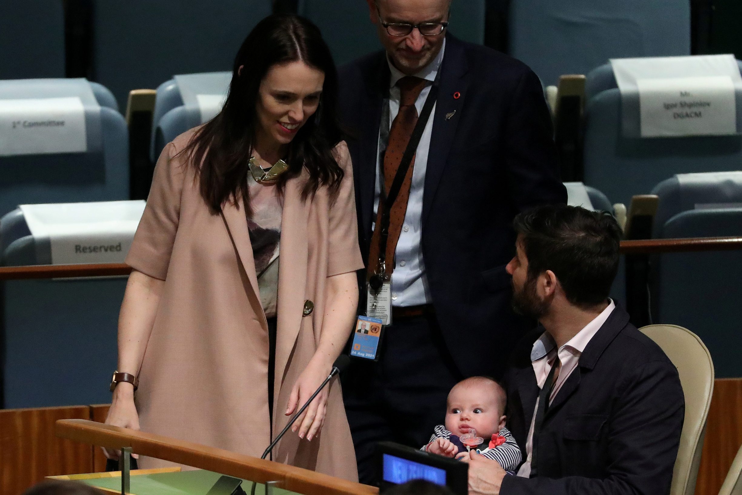 Jacinda Ardern s Clarkeom Gayfordom i kćerkom Neve