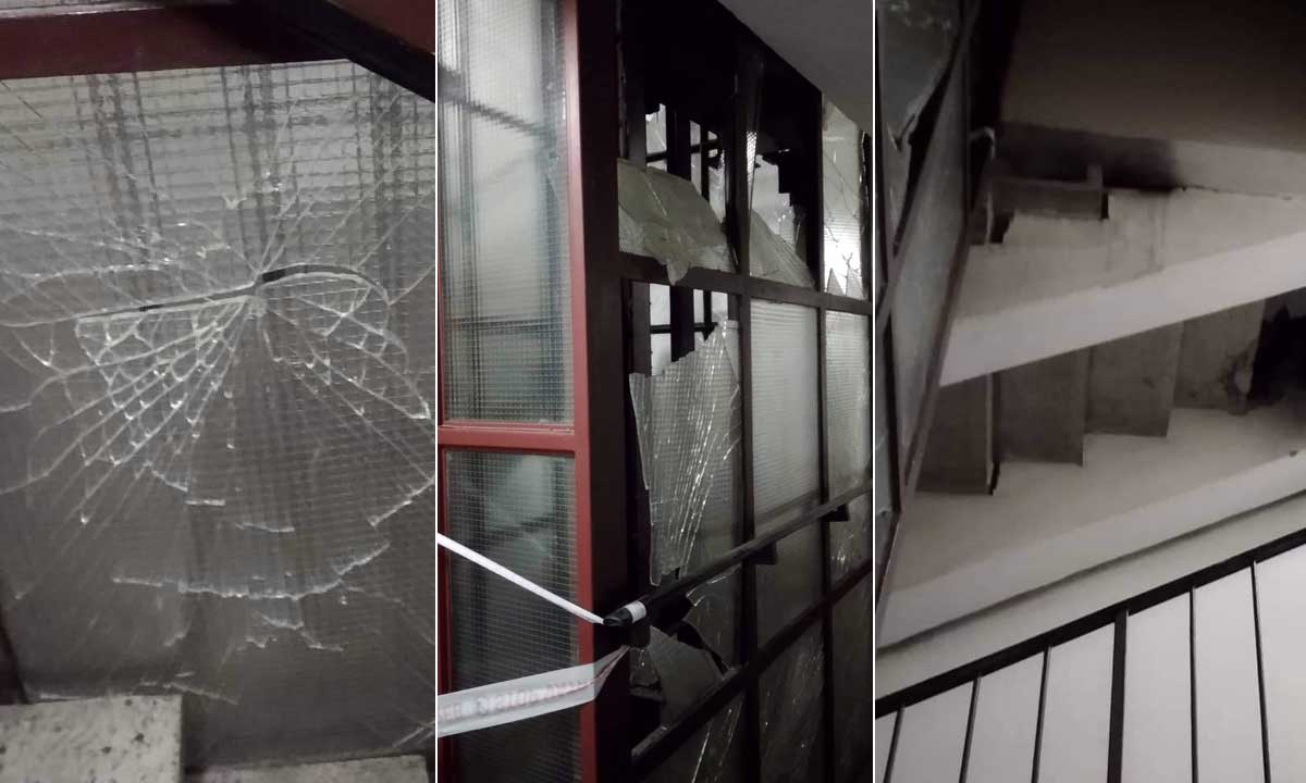 Stubište zgrade u Prečkom u kojoj se dogodila eksplozija