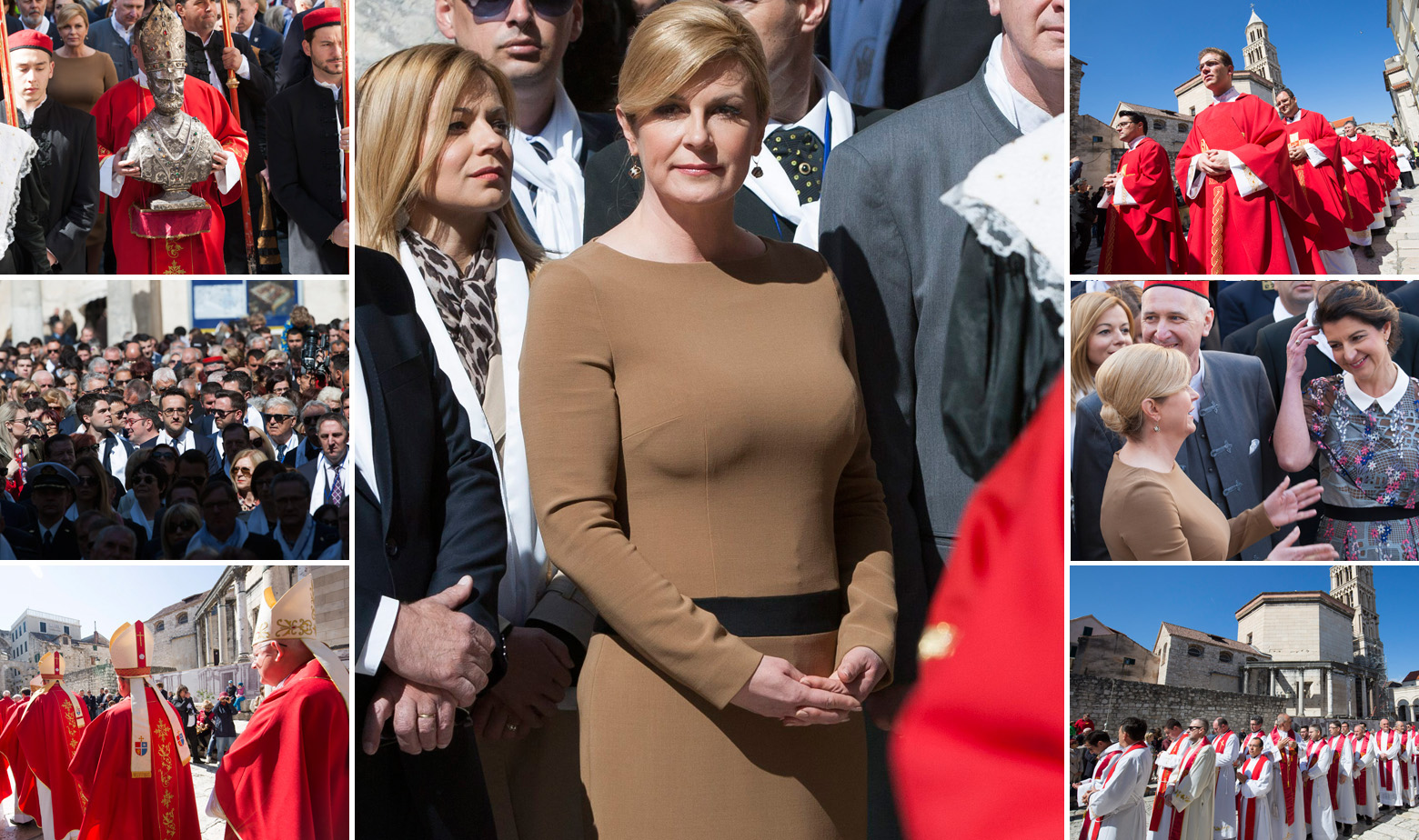 Kolinda Grabar Kitarović i detalji iz procesije povodom blgdana Sv. Duje u Splitu