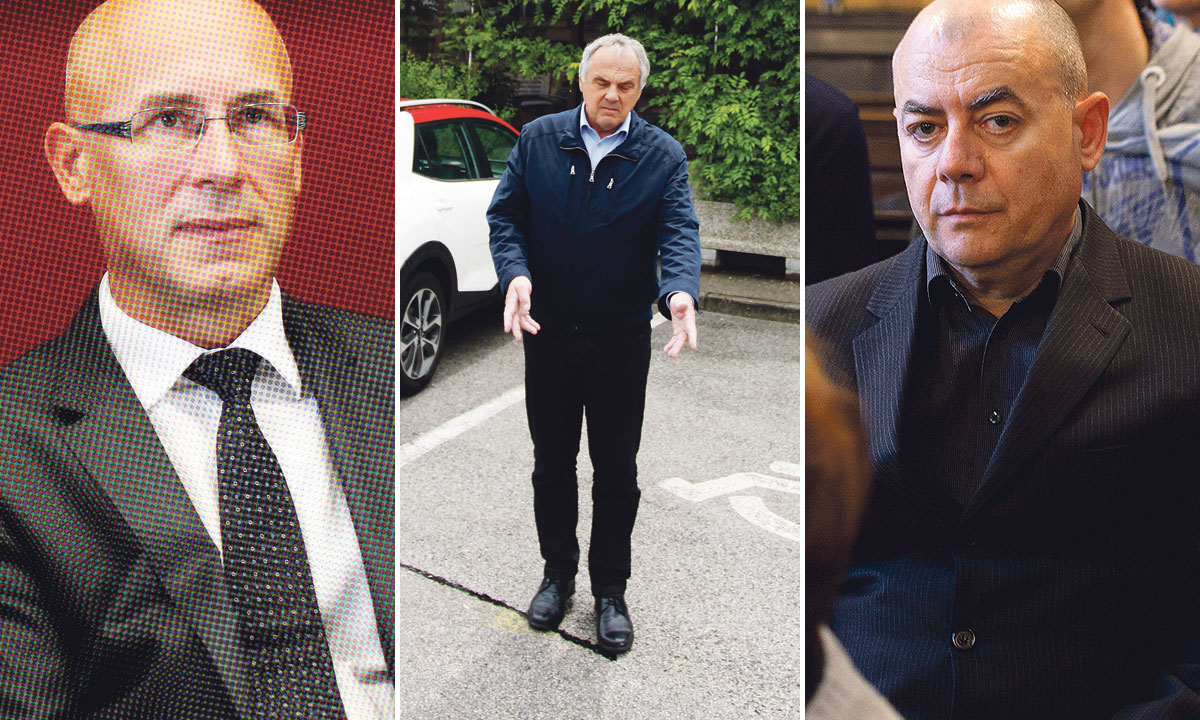 ubijeni direktor Janko Jamnik (lijevo), osumnjičeni Milko Novič (u sredini), Vojin Maštruko, hrvatski forenzičar (desno)