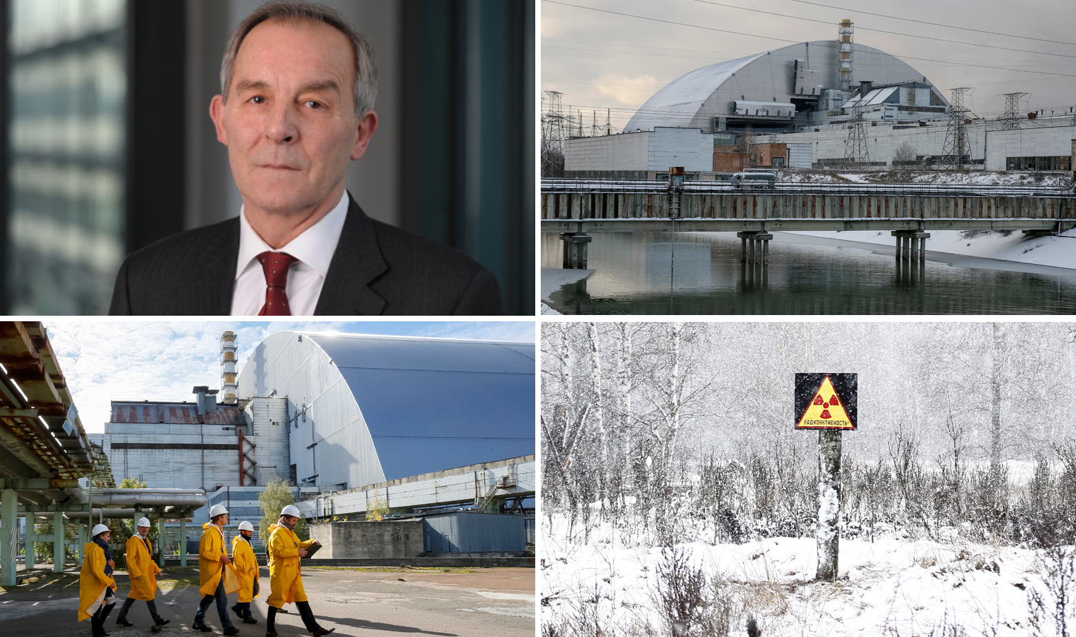 Vince Novak i željezni svod nad reaktorom i sarkofagom u Černobilu