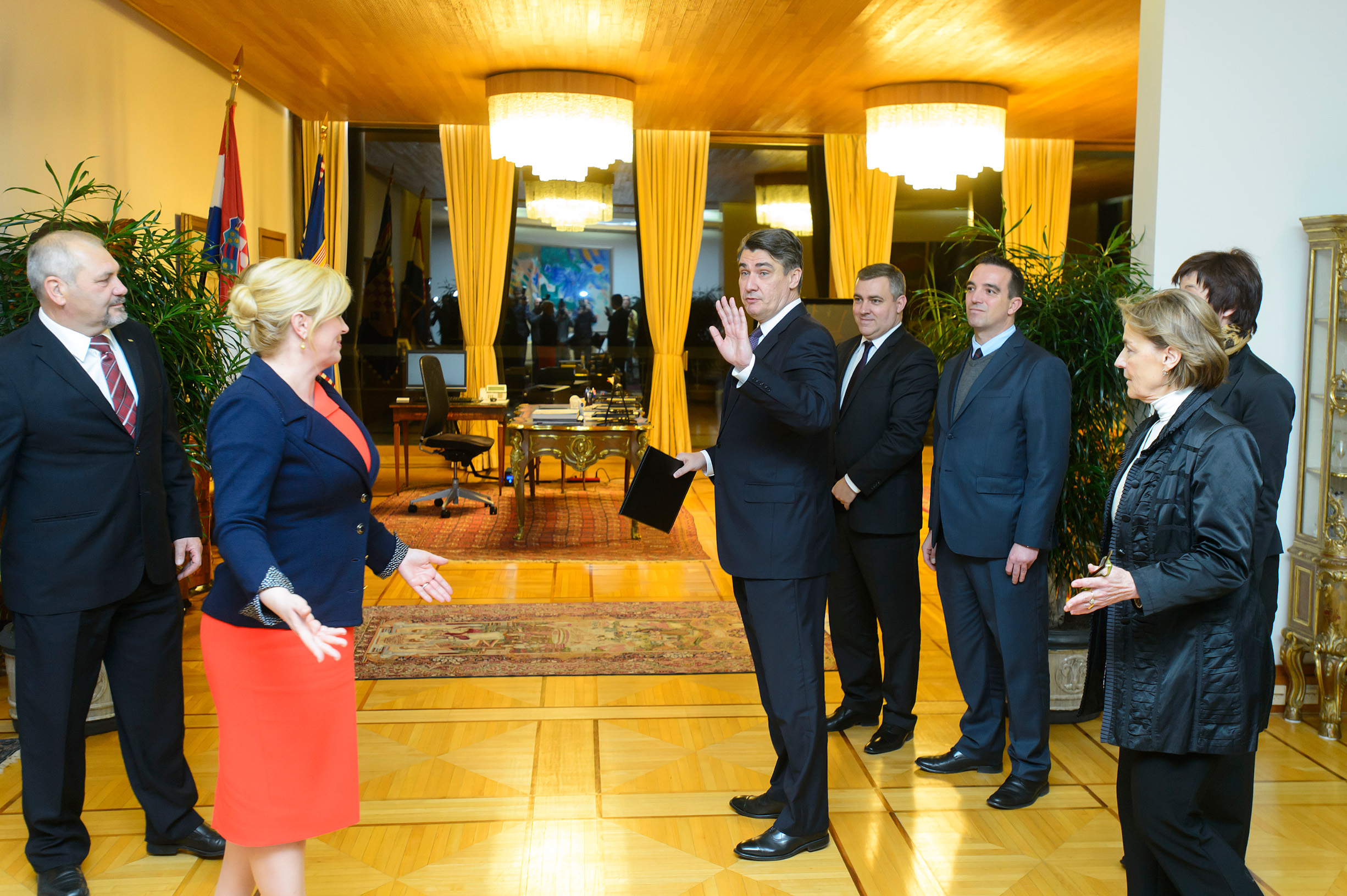 Milanović i Grabar-Kitarović prije tri godine na Pantovčaku