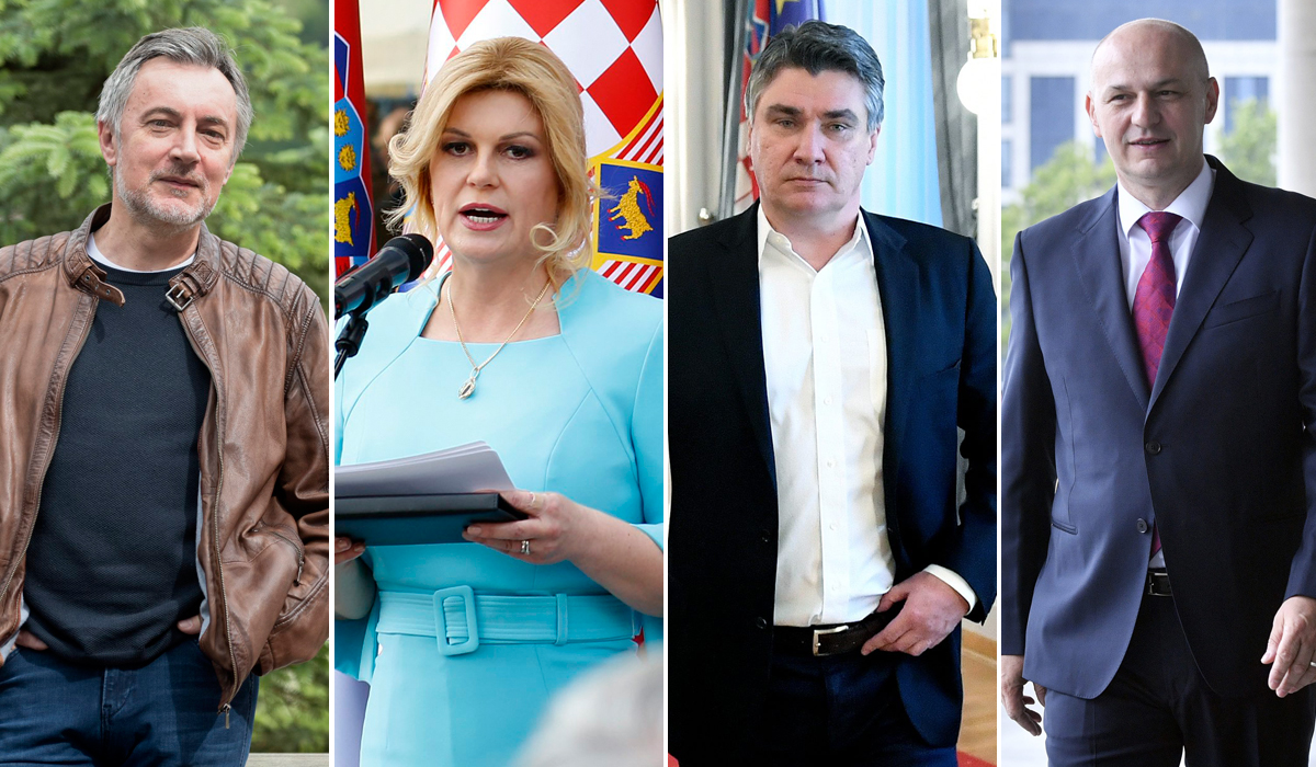 Miroslav Škoro, Kolinda Grabar-Kitarović, Zoran Milanović, Mislav Kolakušić