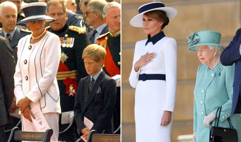 Princeza Diana s princom Harryjem; Melania Trump s kraljicom Elizabetom II.
