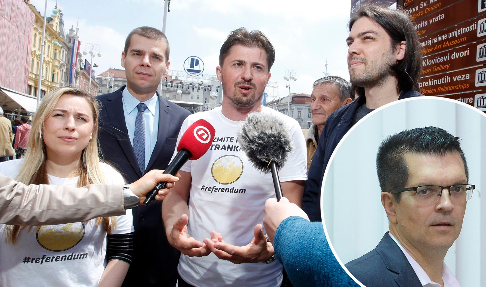 Dominik Vuletić, Tihomir Lukanić, Ivan Vilibor Sinčić i Branimir Bunjac u krugu 