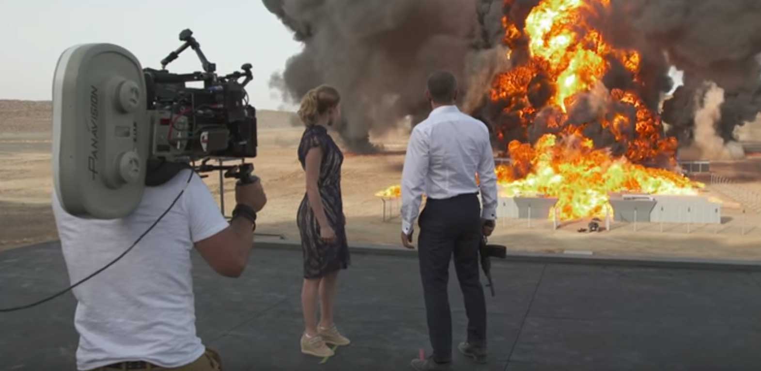 Scena sa snimanja jednog od filmova o Jamesu Bondu