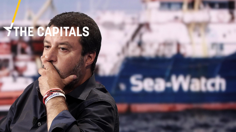 Matteo Salvini, leader of xenophobic Italian party Lega and minister of interior 