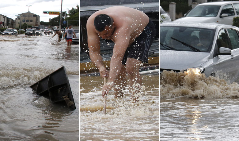Prizori iz nevremenom pogođene Makarske
