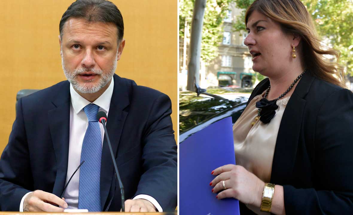 Gordan Jandroković (lijevo) i Gabrijela Žalac (desno)