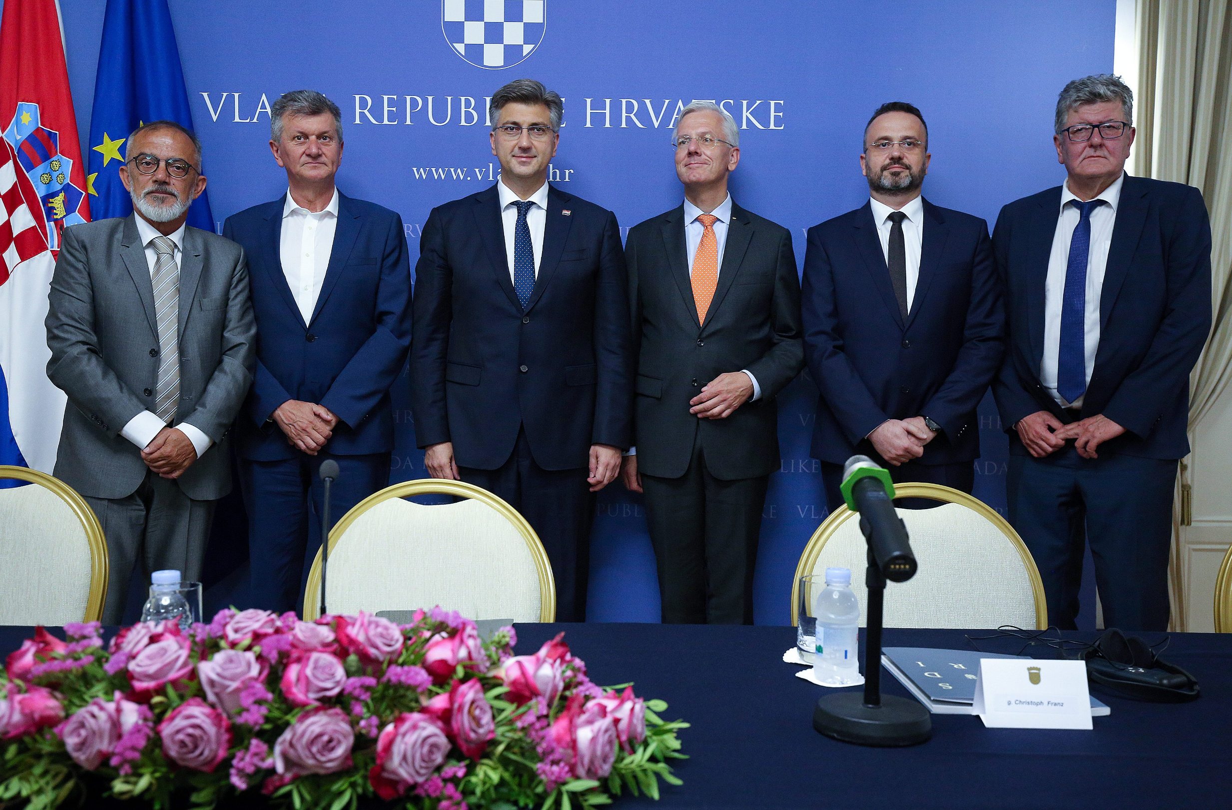 Milorad Gošev, Milan Kujundžić, Andrej Plenković, Christoph Franz, Dražen Jeleč