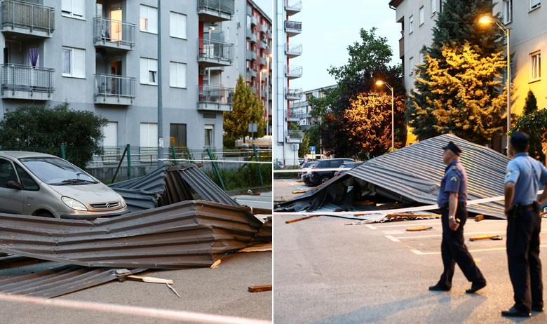 Olujno nevrijeme srušilo krov sa zgrade na Laništu