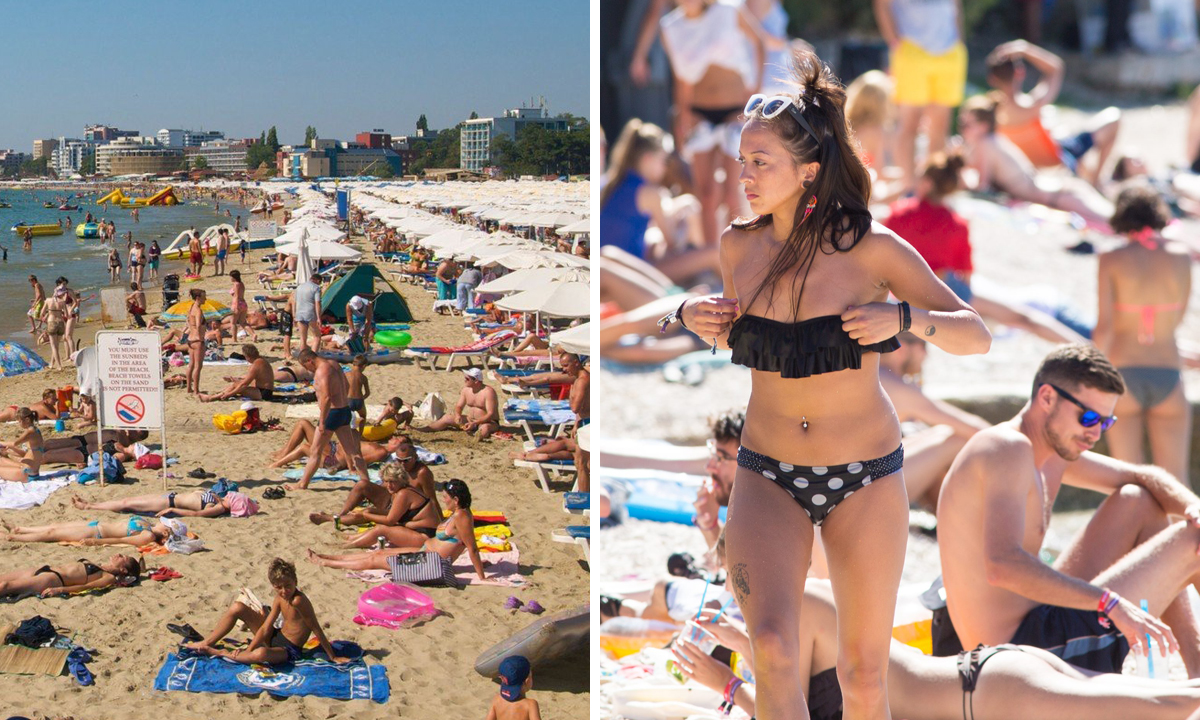 Sunny Beach u Bugarskoj (lijevo), Štinjan (desno)