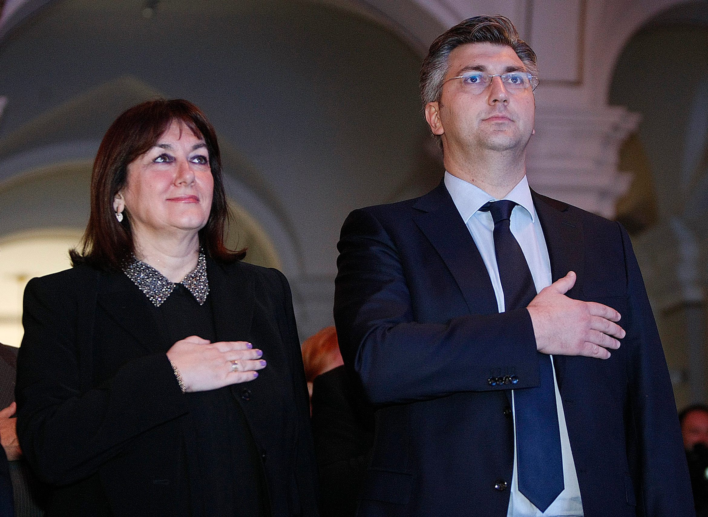 Dubravka Šuica i Andrej Plenković