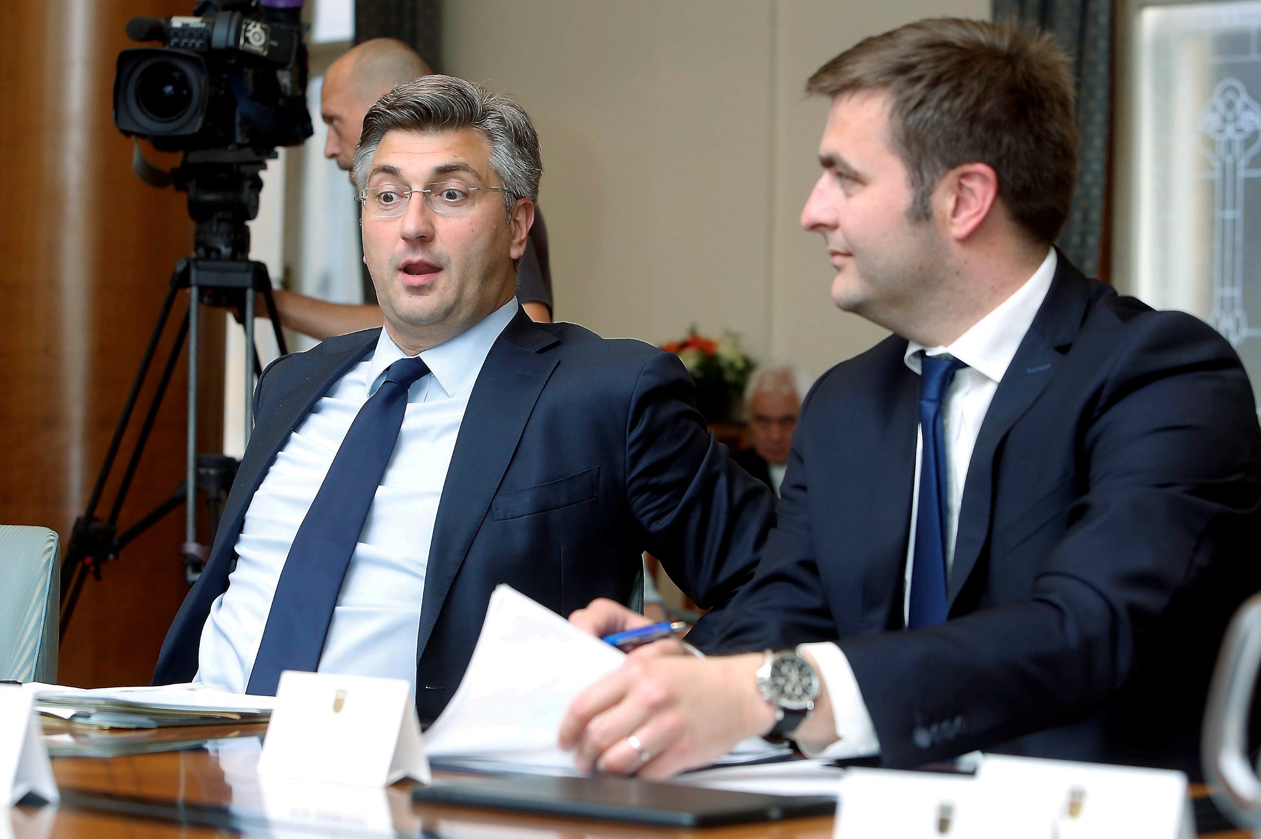 Andrej Plenković i  Tomislav Ćorić