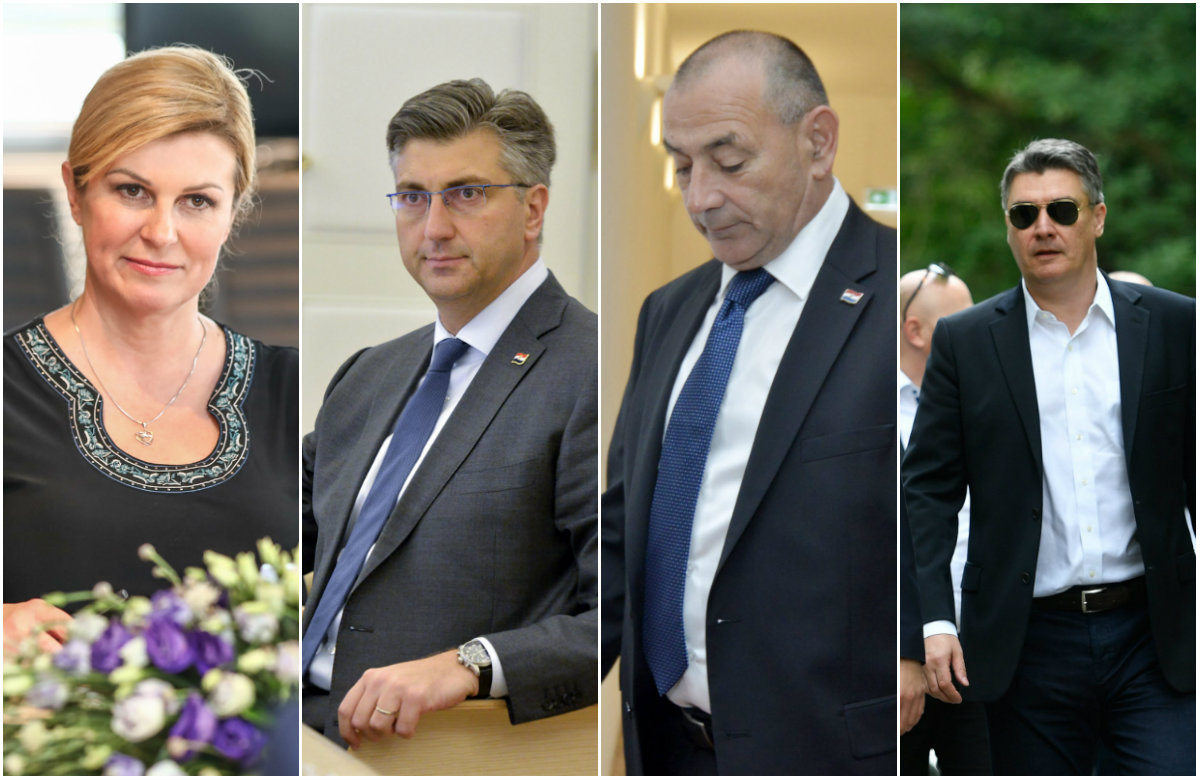Kolinda Grabar Kitarović, Andrej Plenković, Tomo Medved, Zoran Milanović