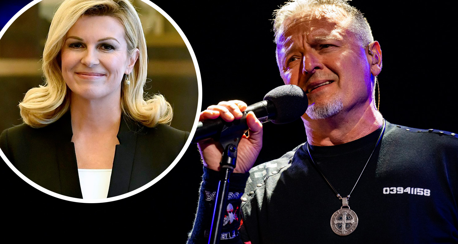 Kolinda Grabar Kitarović (lijevo) i Marko Perković Thompson (desno)