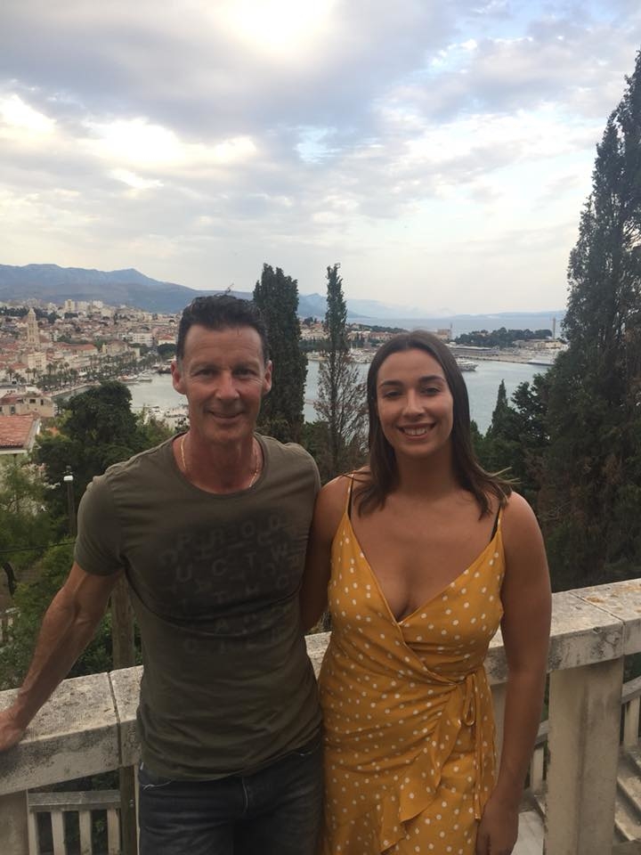 Davor Carević u Splitu s kćerkom Emmom