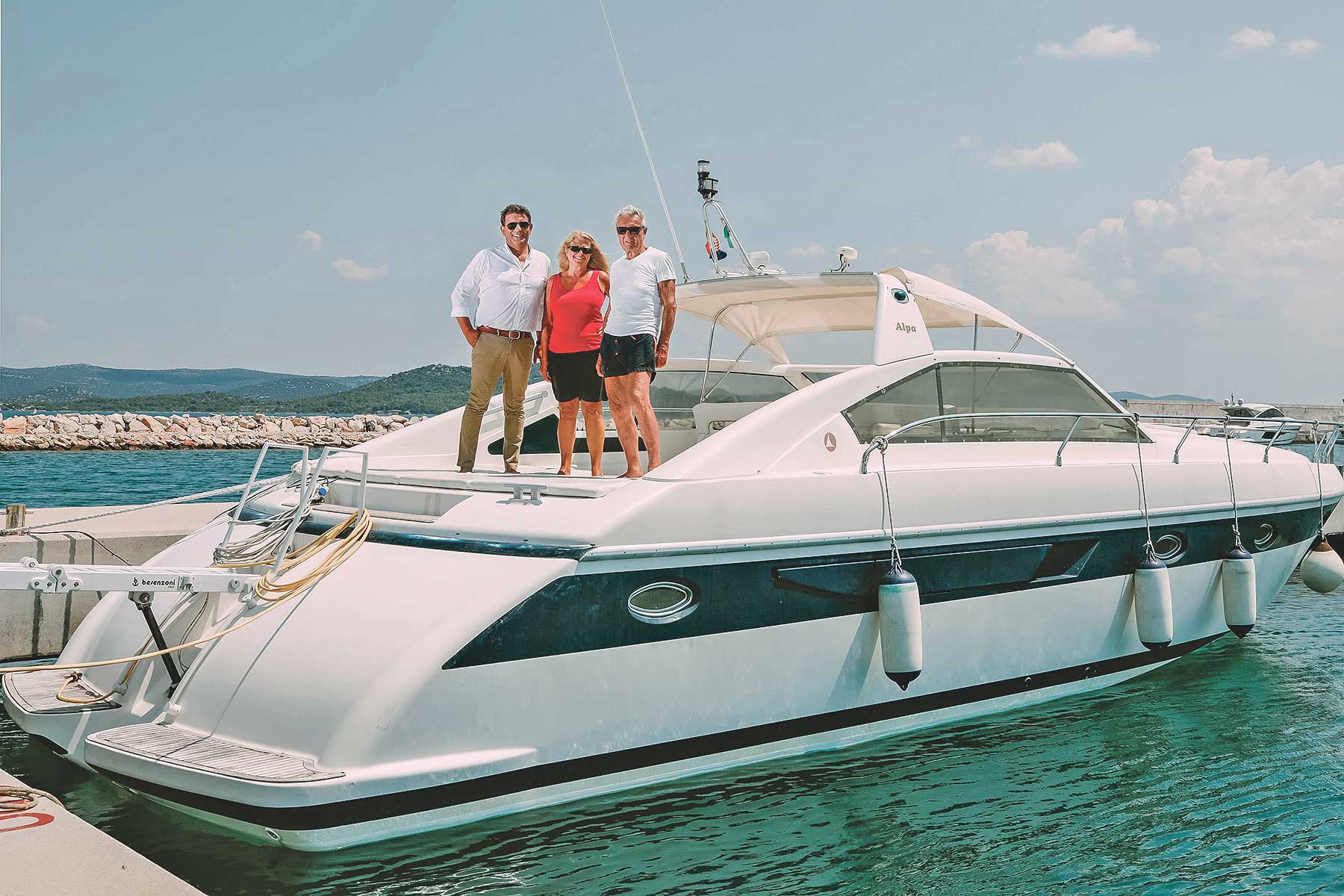 
Direktor marine Betina Boris Ninić, Eleonora Magliocco i Giuseppe Badini