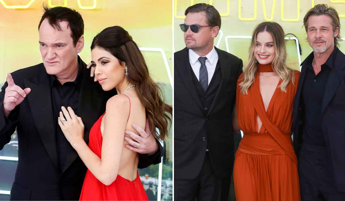 Quentin Tarantino i Daniella Pick; Leonardo DiCaprio, Margot Robbie i Brad Pitt