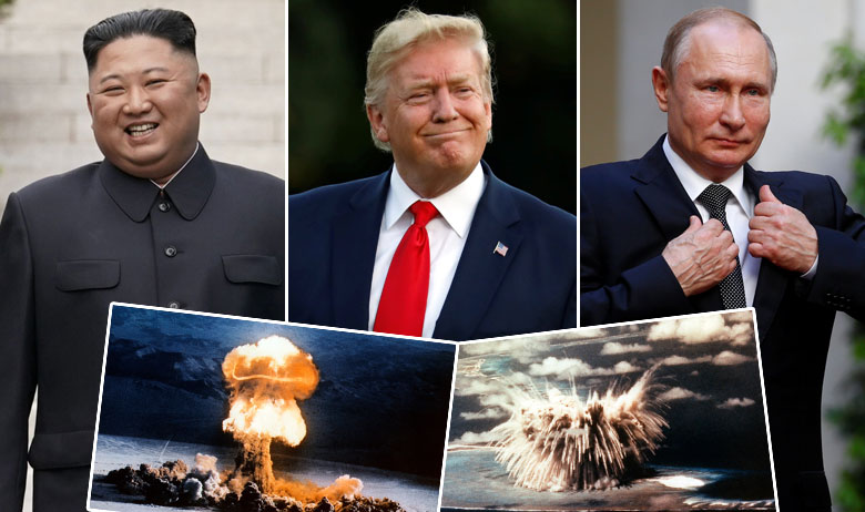 Kim Jong-un, Donald Trump, Vladimir Putin