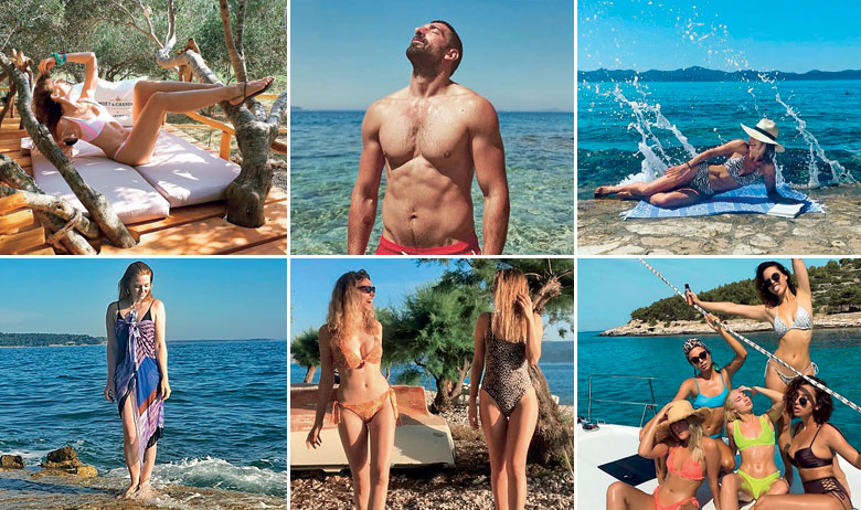 Mada Peršić, Slavko Sobin, Ecija Ojdanić, Nataša Janjić, Hana Huljić i Domenica Žuvela, Lana Jurčević s prijateljicama