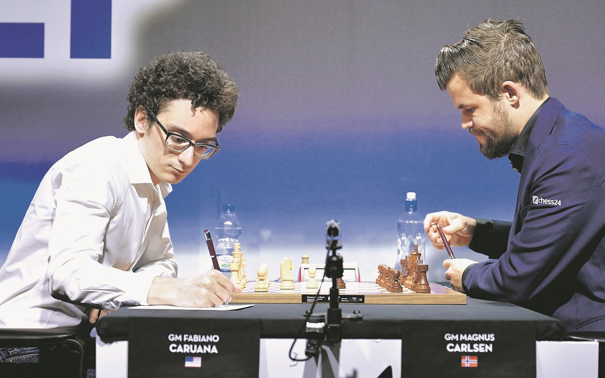 Fabiano Caruana, Magnus Carlsen.
