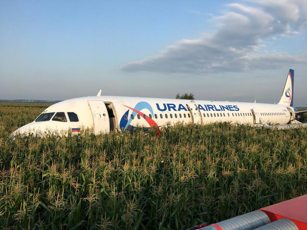 Avion sletio u polje kukuruza
