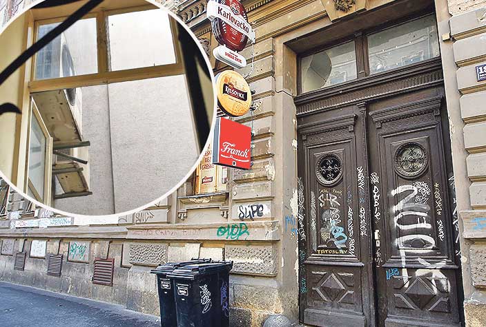 
Klima na kojoj je zapeo lopov (u krugu) i ulaz u koji je utrčao (desno)