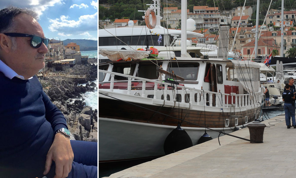 Eugenio Vinci (lijevo), jedrenjak Atlantia (desno)