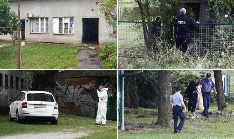 Adresa na kojoj je počinjeno šesterostruko ubojstvo u zagrebačkoj četvrti Kajzerica (lijevo gore); očevid na području Brezovice