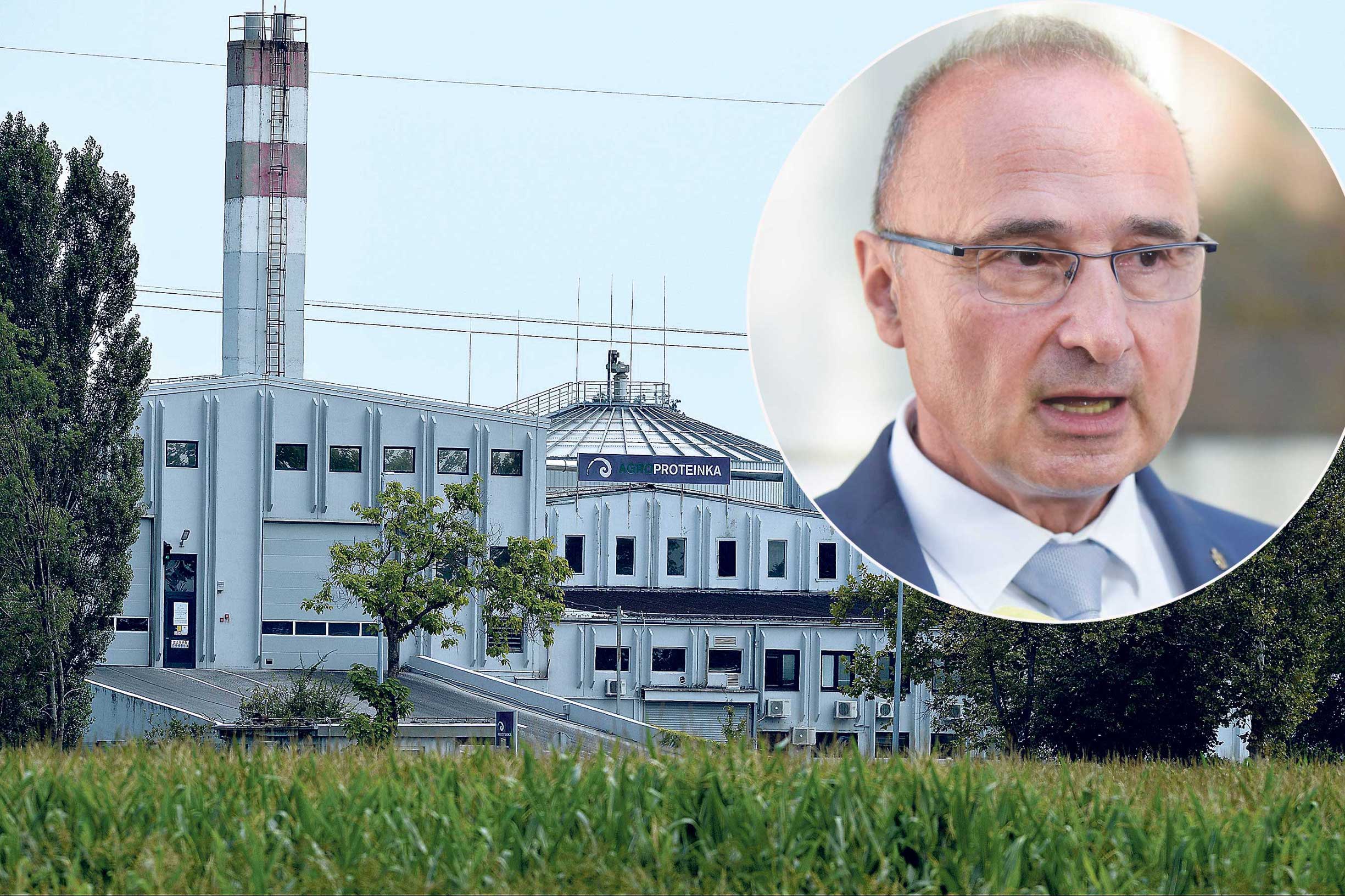 Ministar Gordan Grlić Radman (u krugu), tvrtka Agroproteinka