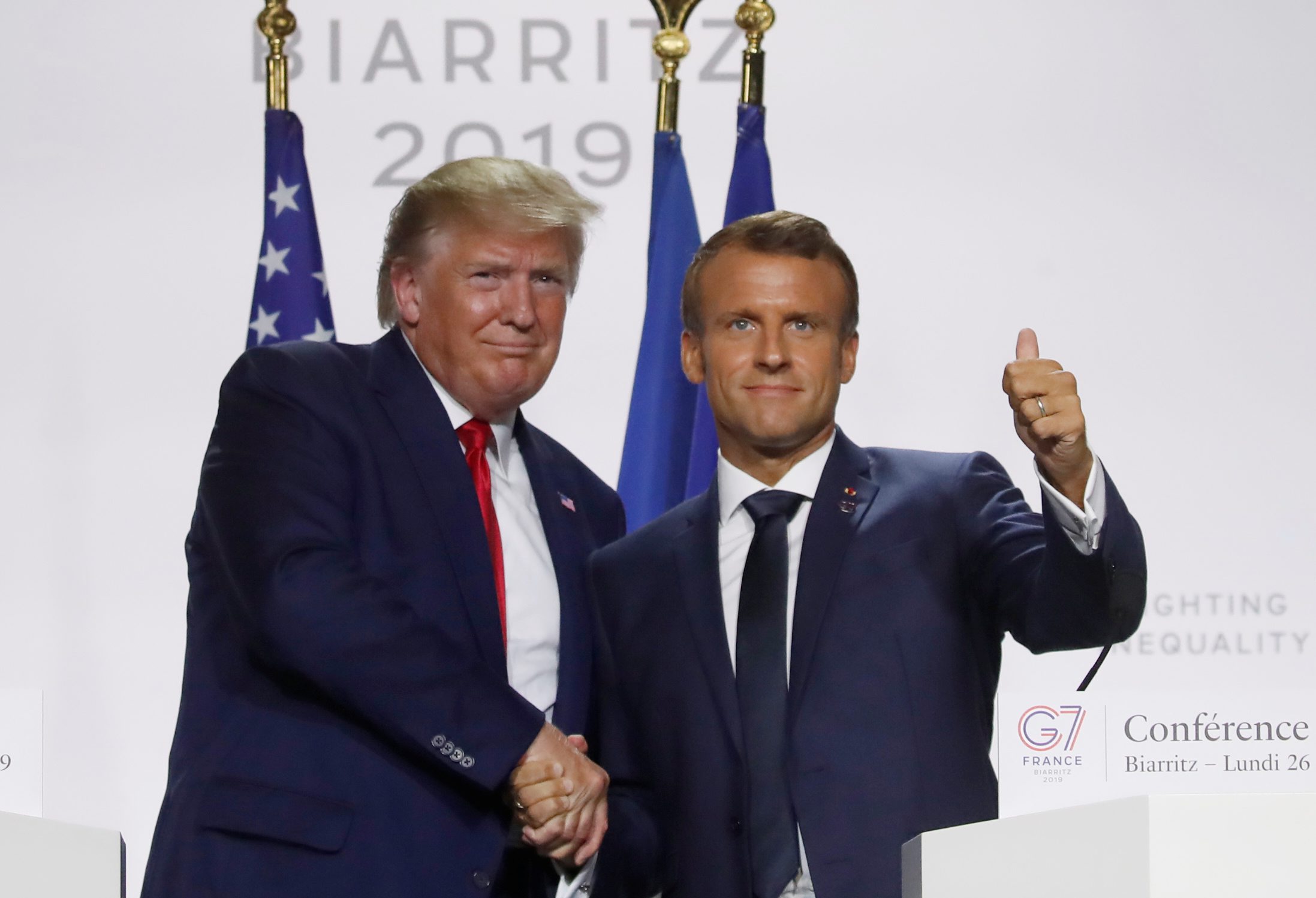 Donald Trump i Emmanuel Macron