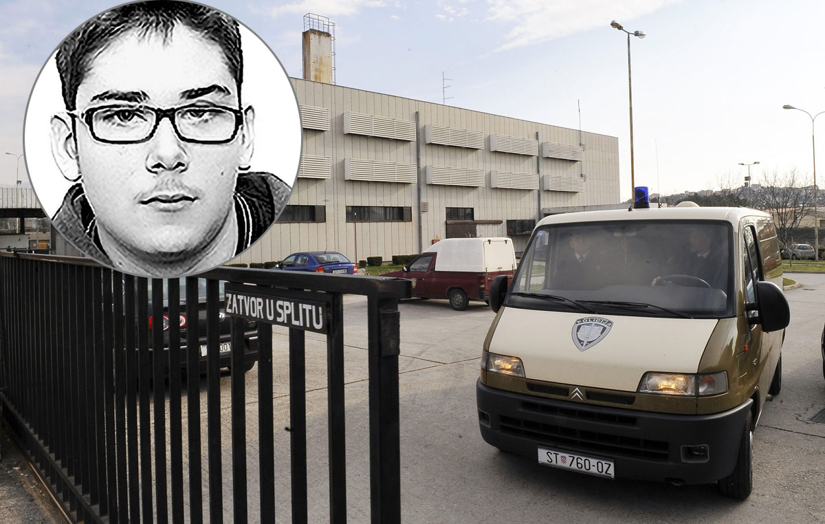 Kristian Vukasović (u krugu) i splitski zatvor Bilice