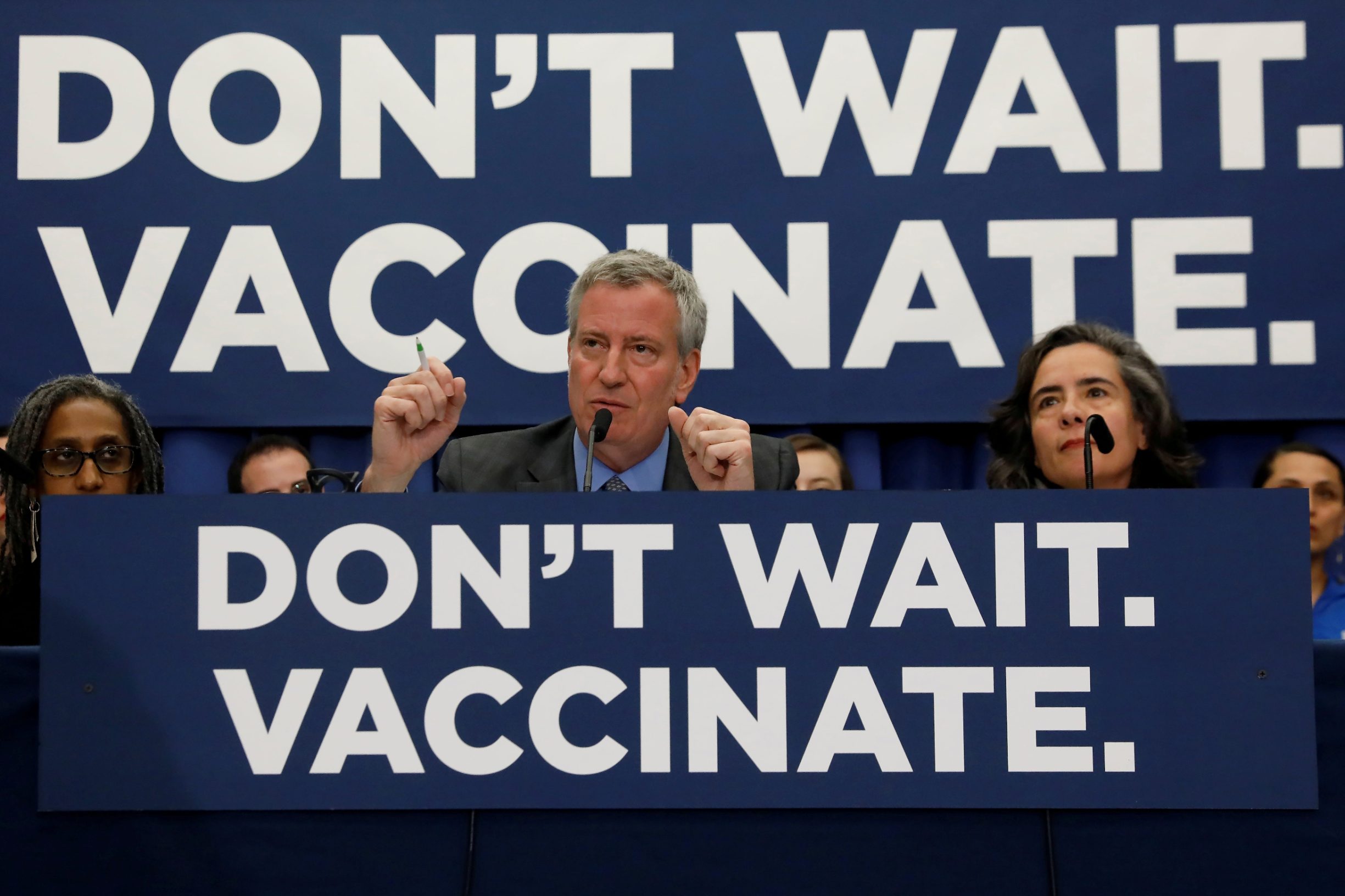 Bill de Blasio, gradonačelnik New Yorka, ove je godine u travnju proglasio izvanredno stanje zbog epidemije ospica u dijelovima Brooklyna