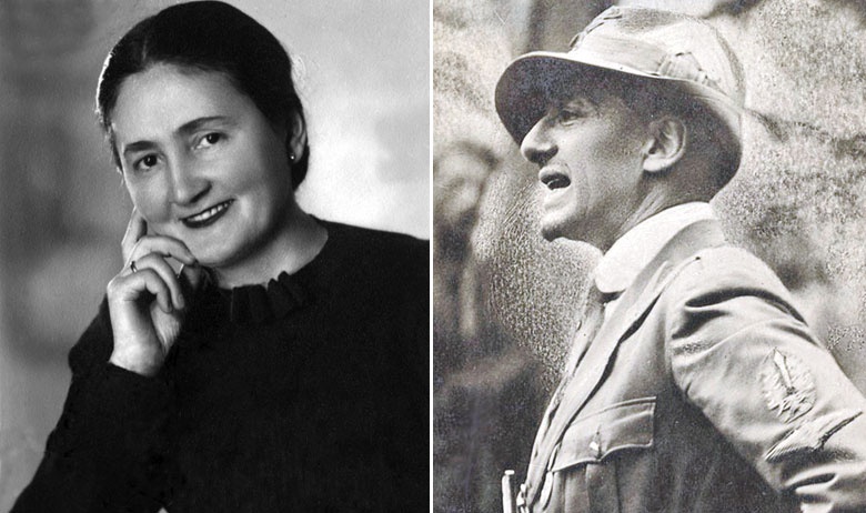 Riječanka Zora Blažić (lijevo) vodila je od 1918. do 1921. dnevnik. Fotografija je iz fundusa Pomorskog i povijesnog muzeja Hrvatskog primorja Rijeka; Gabriele d'Annunzio