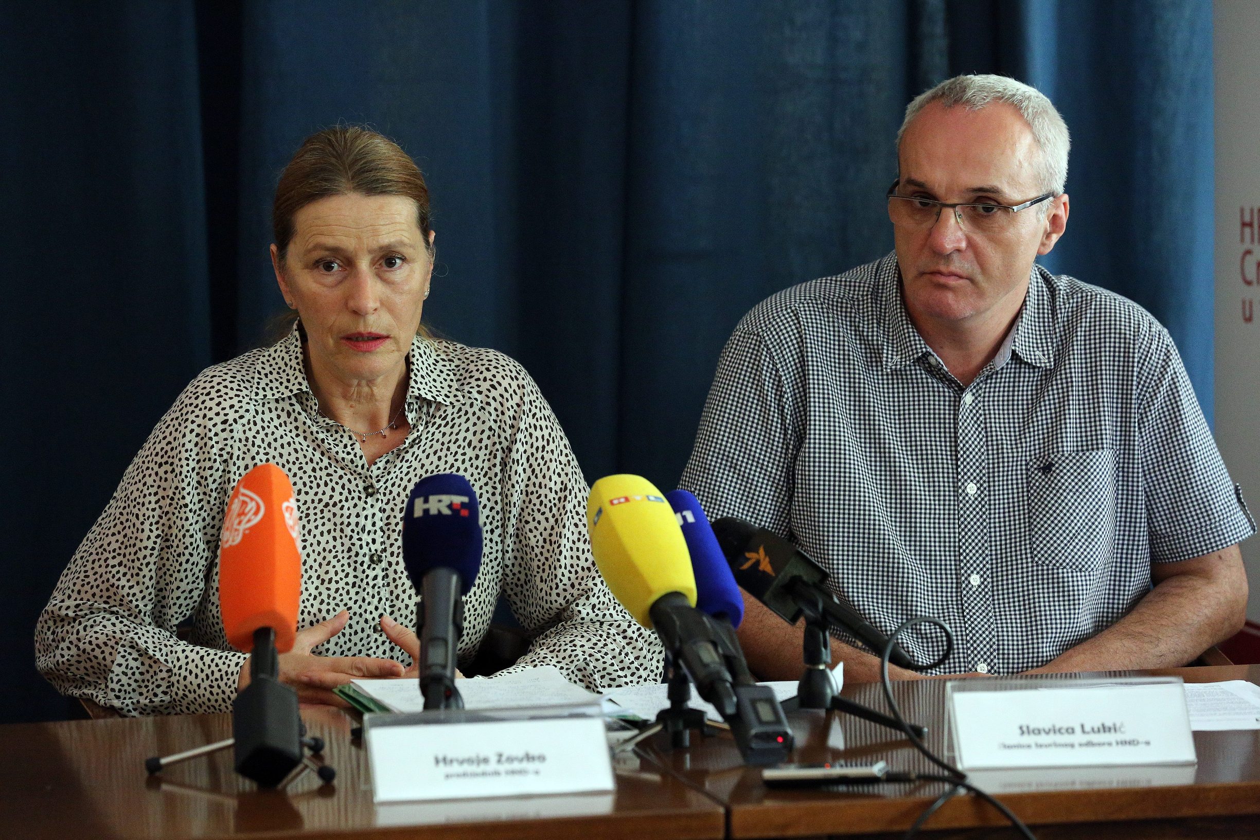 Potpredsjednica HND-a Slavica Lukić i predsjednik HND-a Hrvoje Zovko