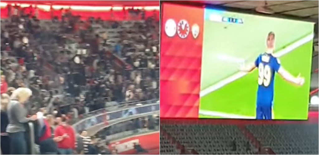 Crvena zvezda navijači gledaju Dinamo