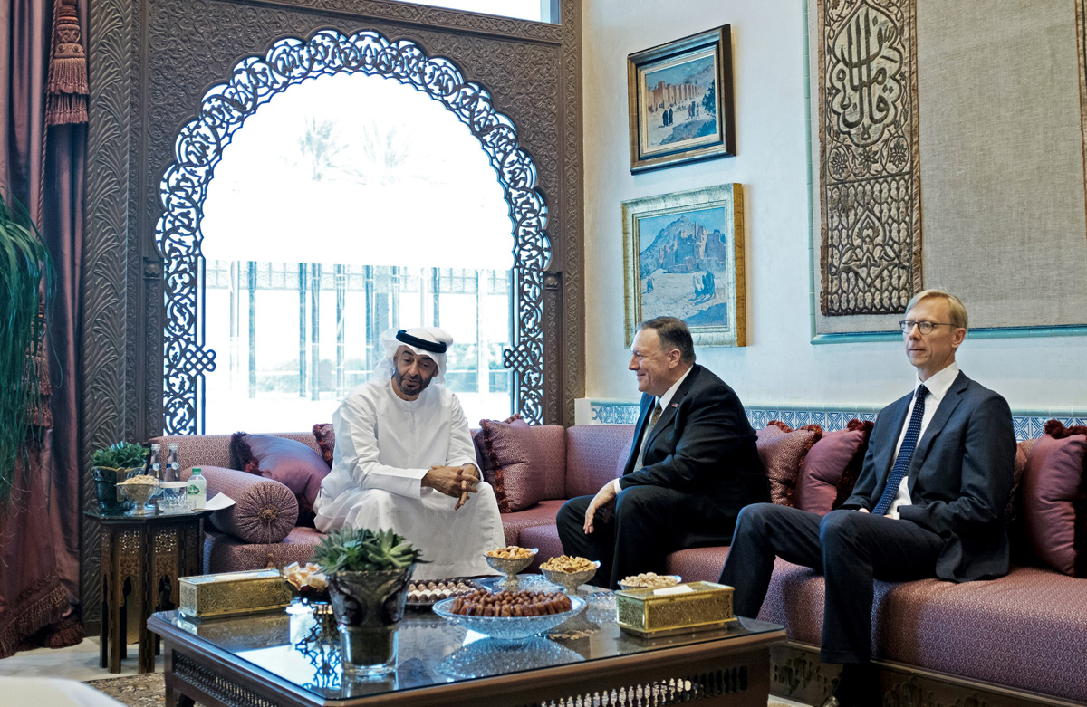 Mohammed bin Zayed al-Nahyan i Mike Pompeo