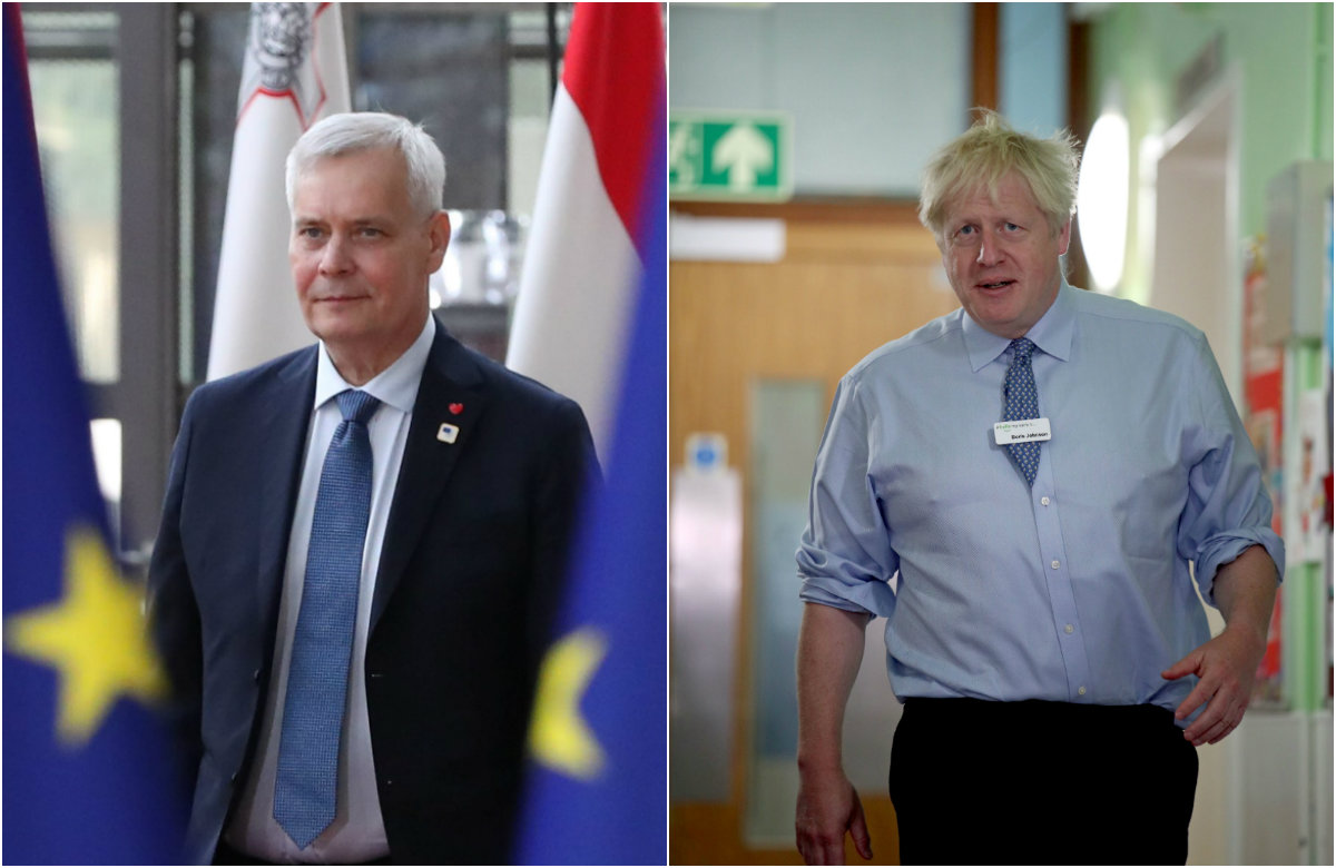 Finski premijer Antti Rinne i britanski premijer Boris Johnson