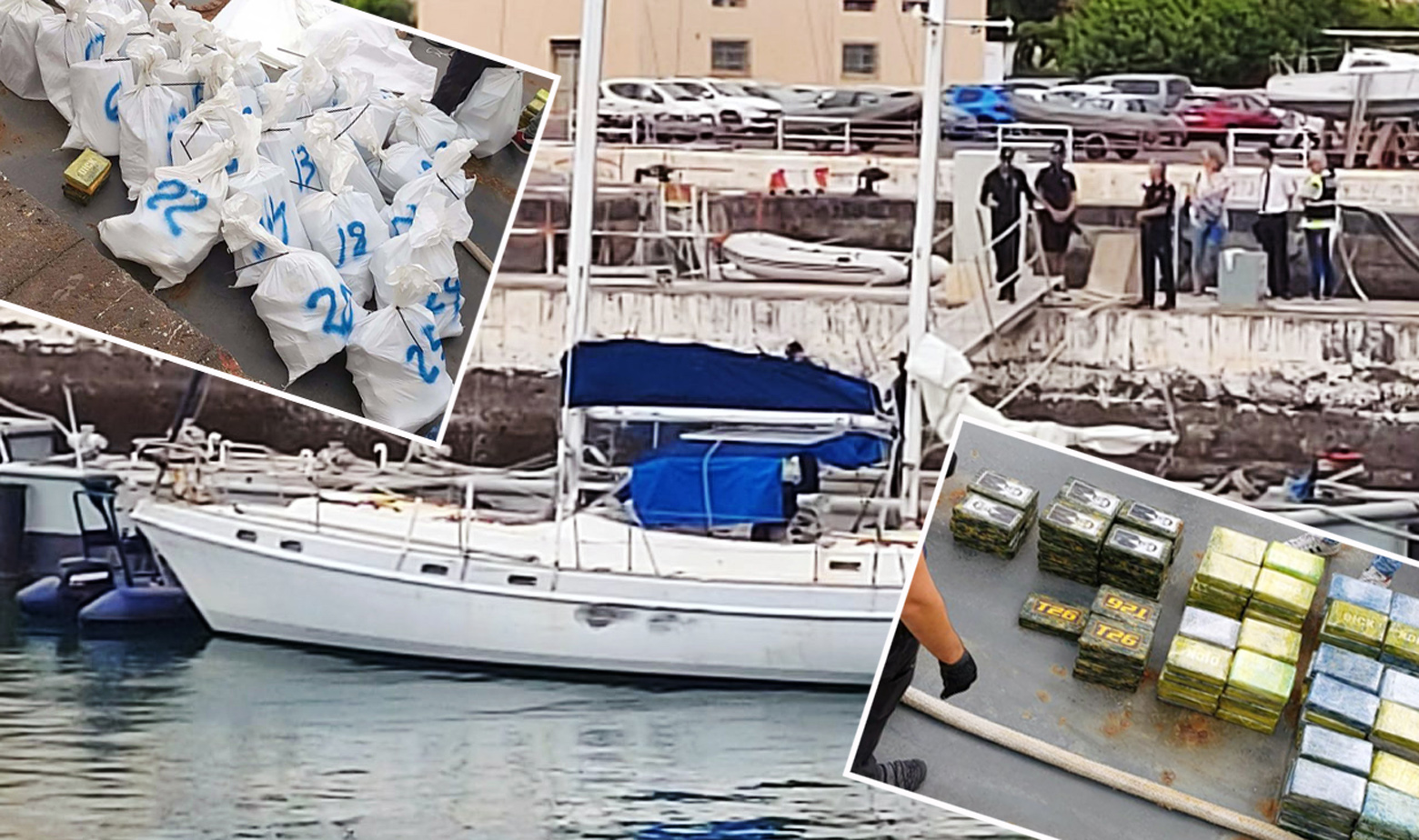 Jedrilica i zaplijenjeni kokain