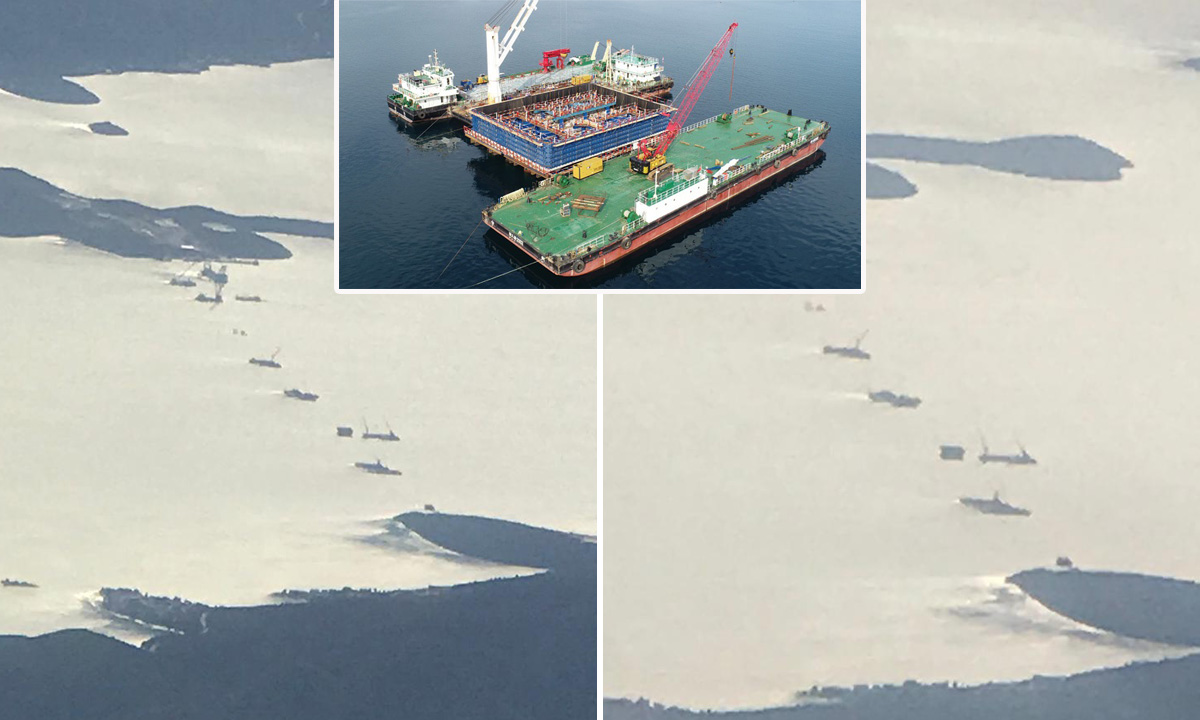 Pelješki most snimljen iz zrakoplova