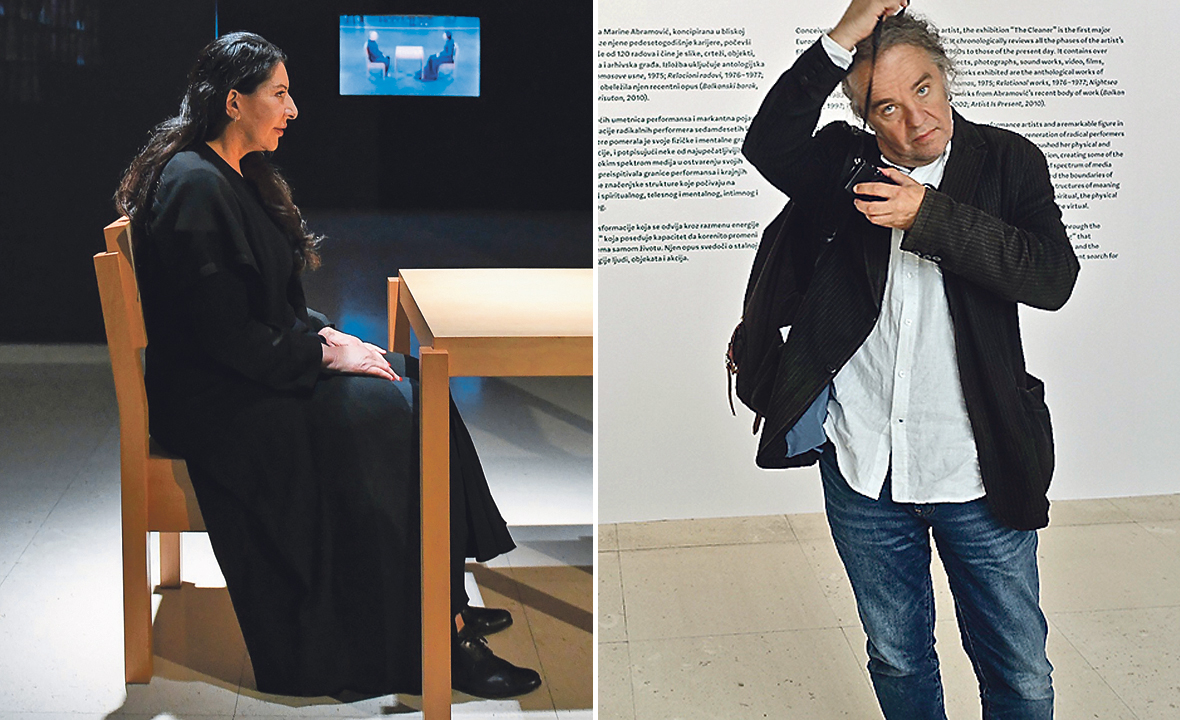 Marina Abramović (lijevo) i Miljenko Jergović (desno)