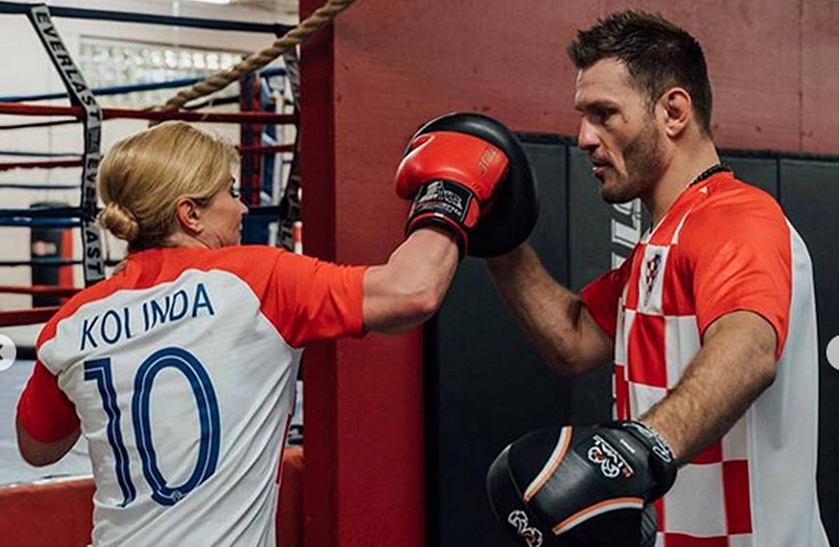 Stipe Miočić i Kolinda Grabar Kitarović