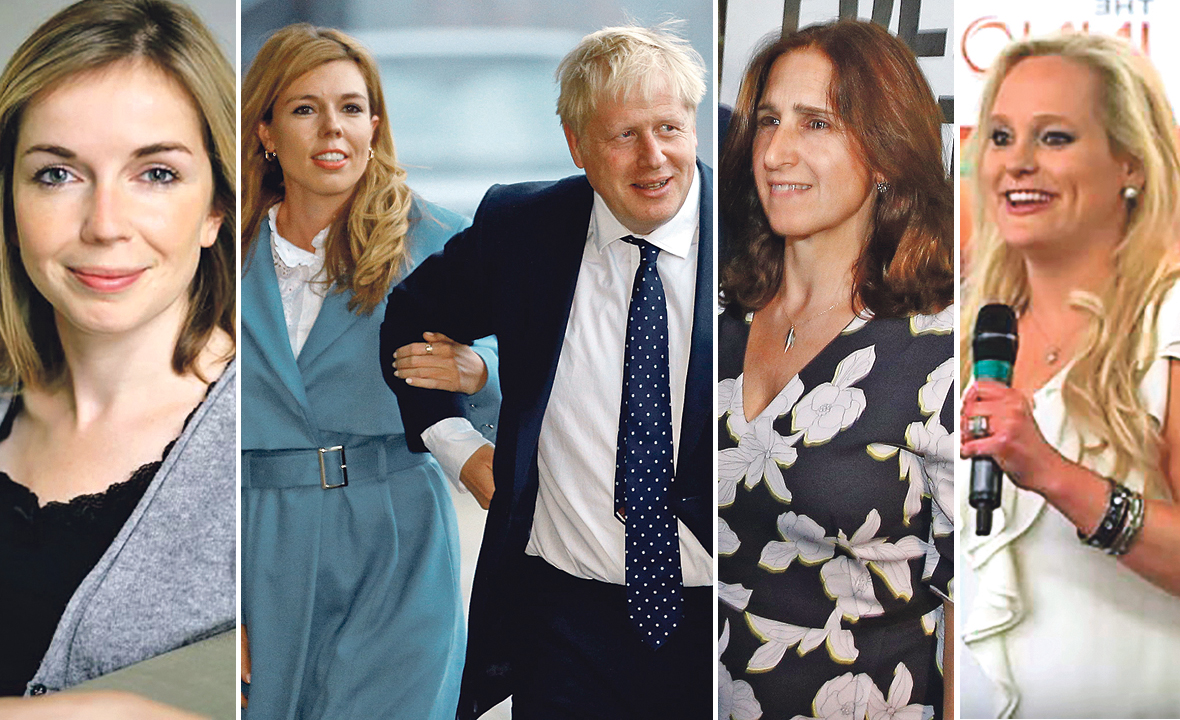 Anna Fazarckerley, Boris Johnson i Carrie Symonds, Marina Wheeler i Jennifer Arcuri