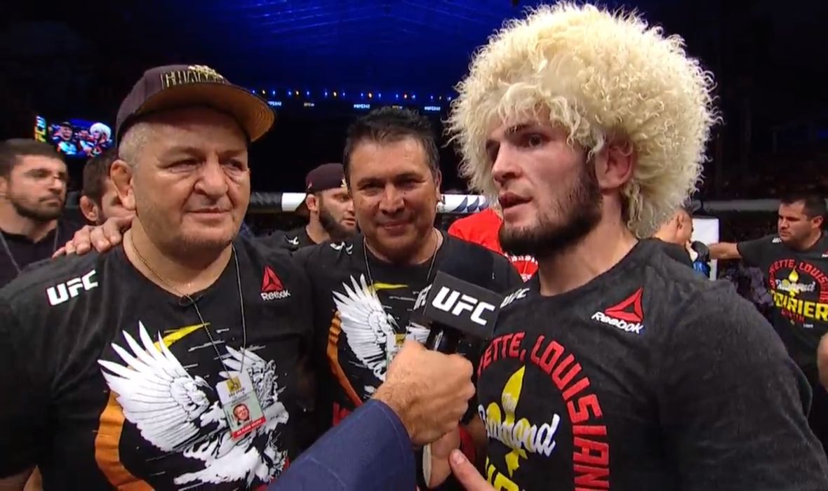 Abdulmanap Nurmagomedov, Javier Mendez i Khabib Nurmagomedov_1