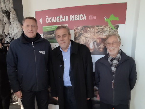 Damir Skok, Milan Bandić i Ratko Maričić, predsjednik upravnog vijeća Zoološkog vrta grada Zagreba