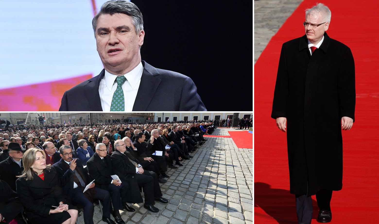 Zoran Milanović, Ivo Josipović, inauguracija na Markovom trgu 2015. 